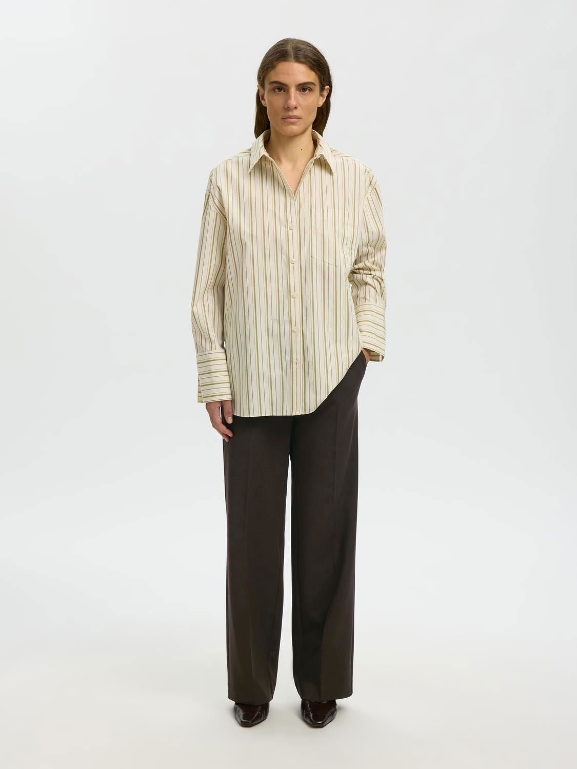 SLFRITA MW WIDE PANT MEL NOOS DELICIOSO/MELANGE