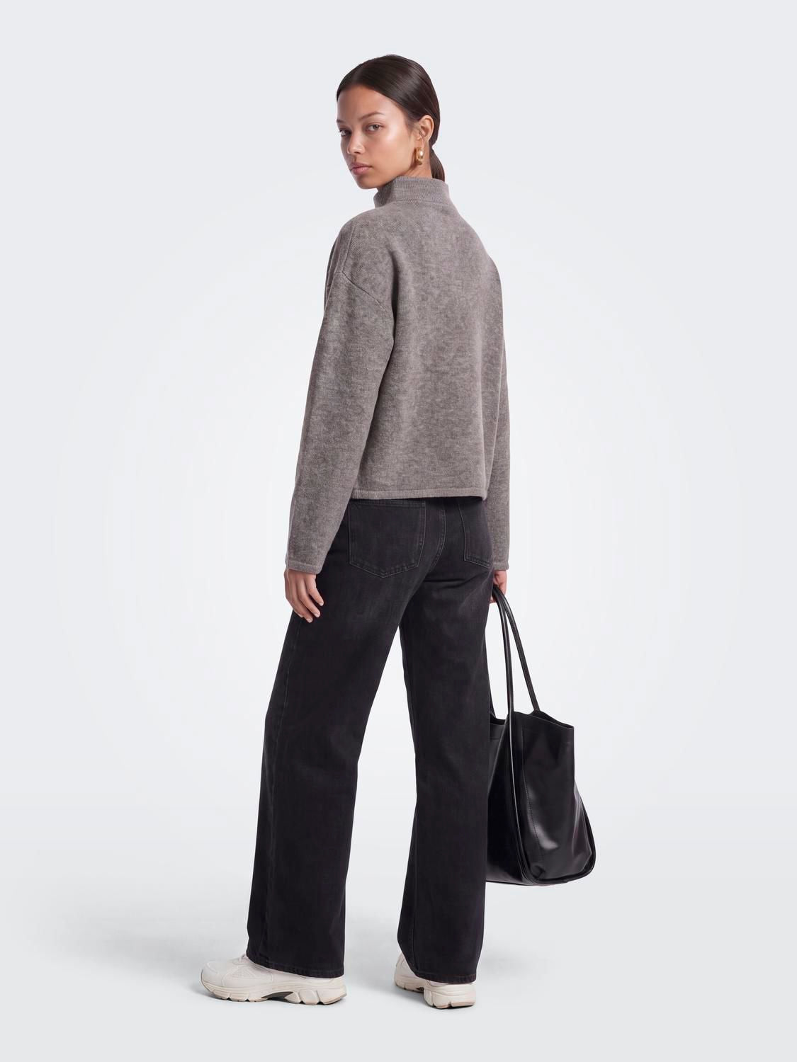 Onlclara Ls Half Zip Knt