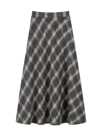 Check Skirt Long