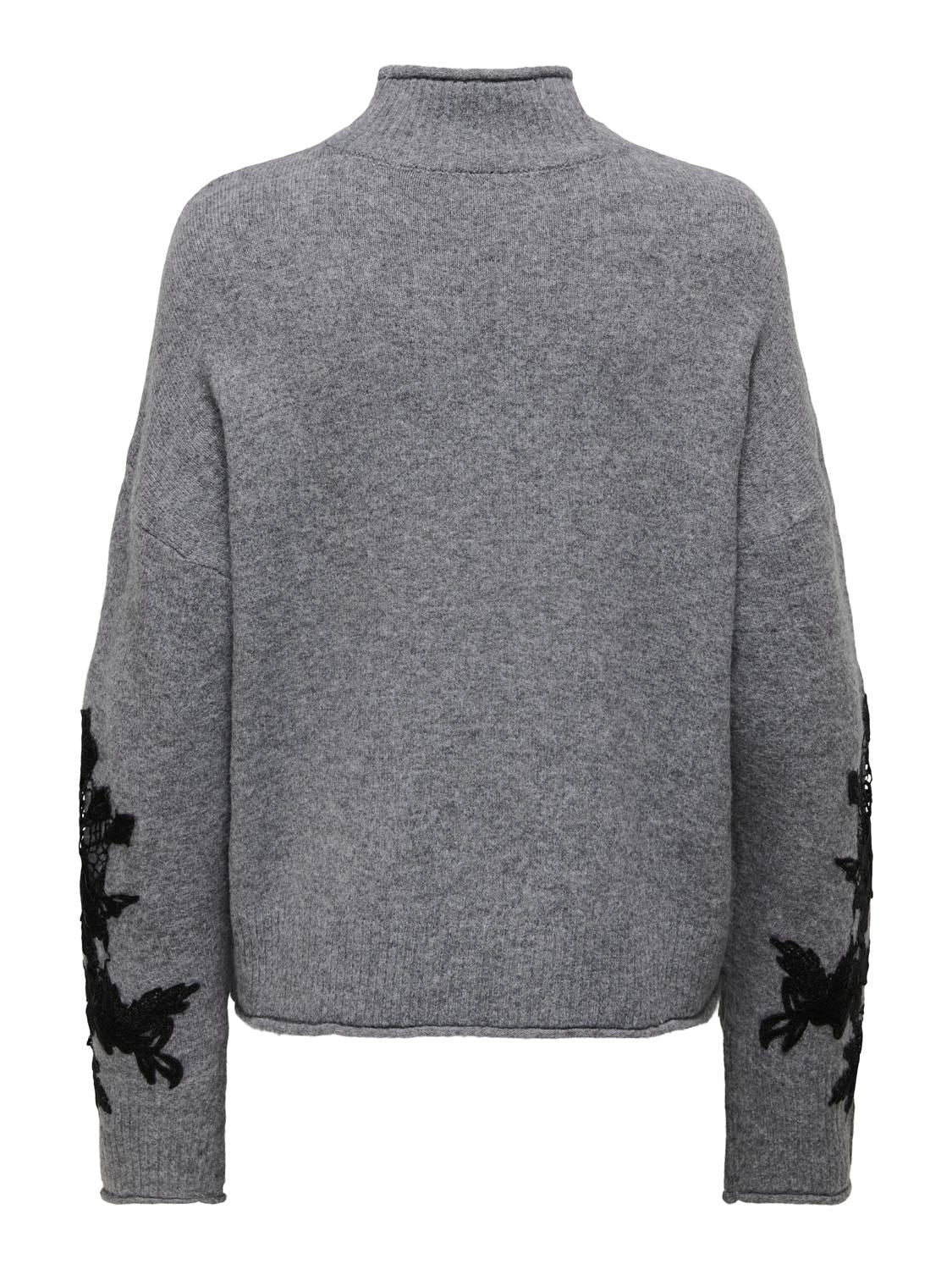 Onllisa Ls Highneck Detail Knt