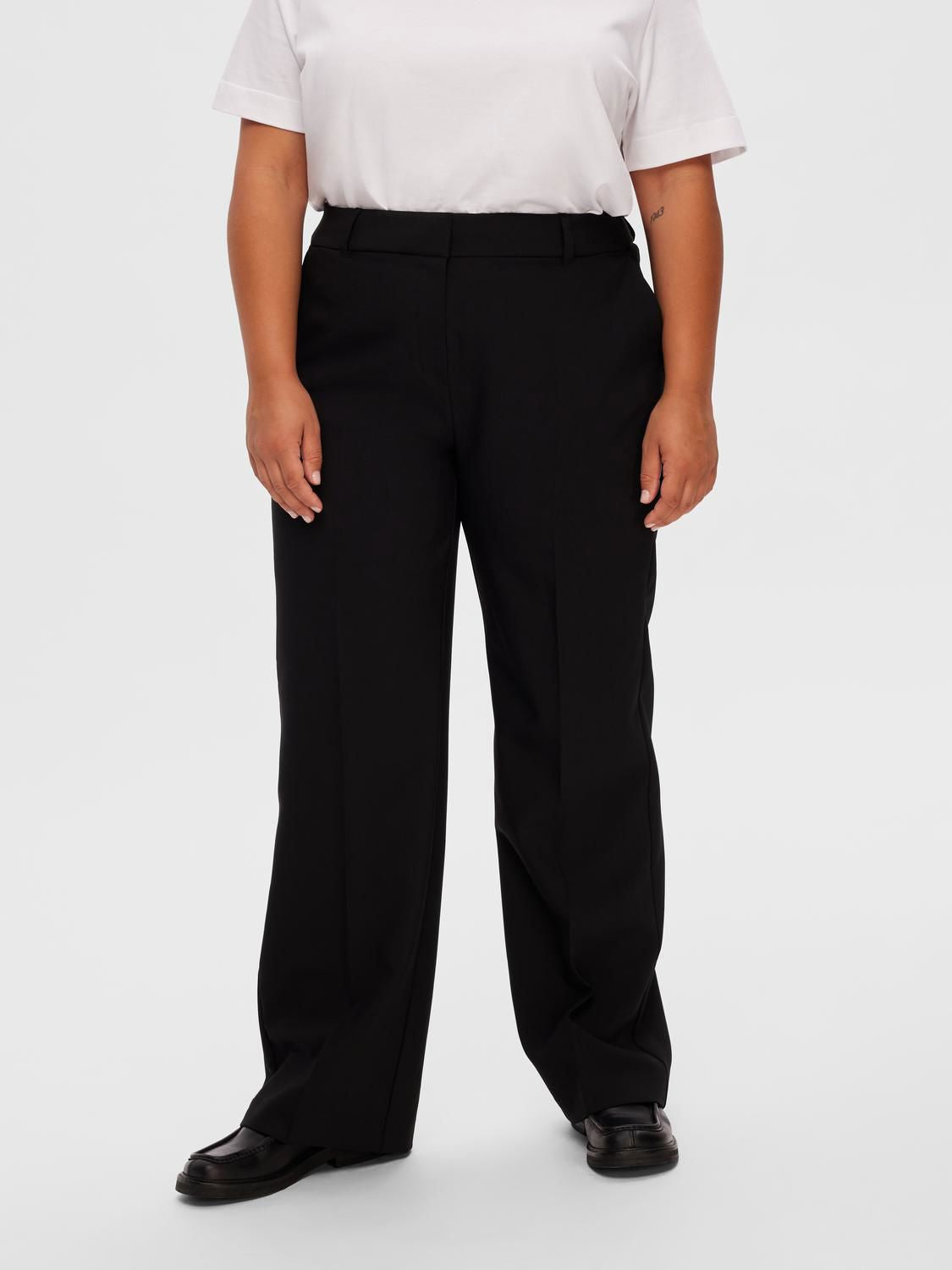 SLFRITA MW WIDE PANT BLACK N NOOS Black