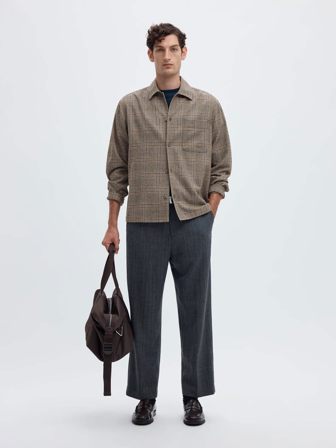 Slmrlxsvend Wt Check Wool Blend Light Os