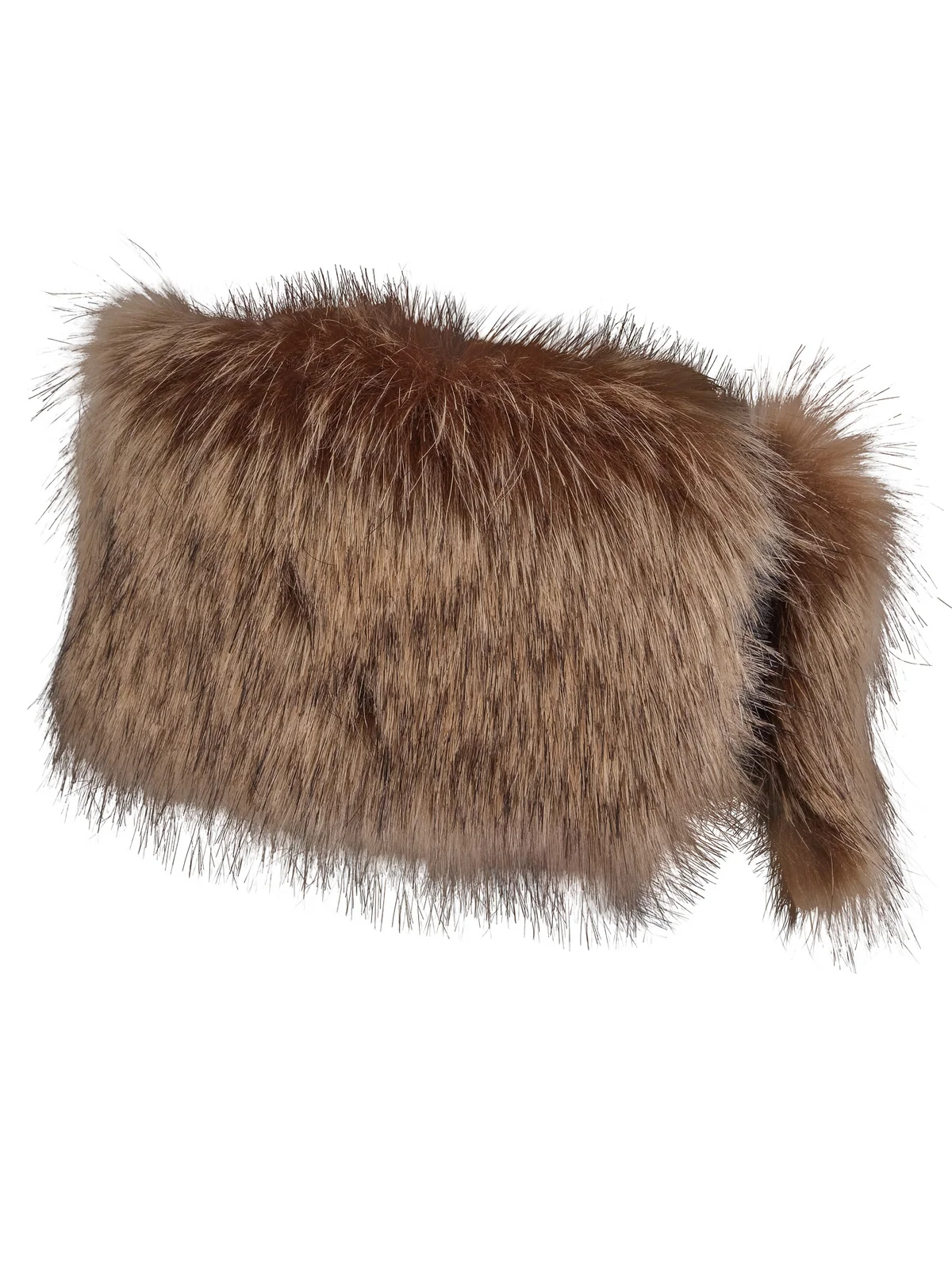 Faux faur adjustable head band