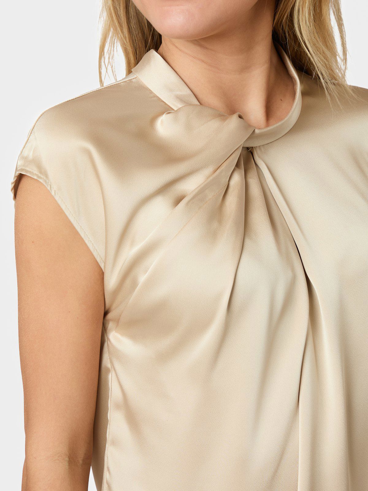 Fleur Drapy Satin Blouse