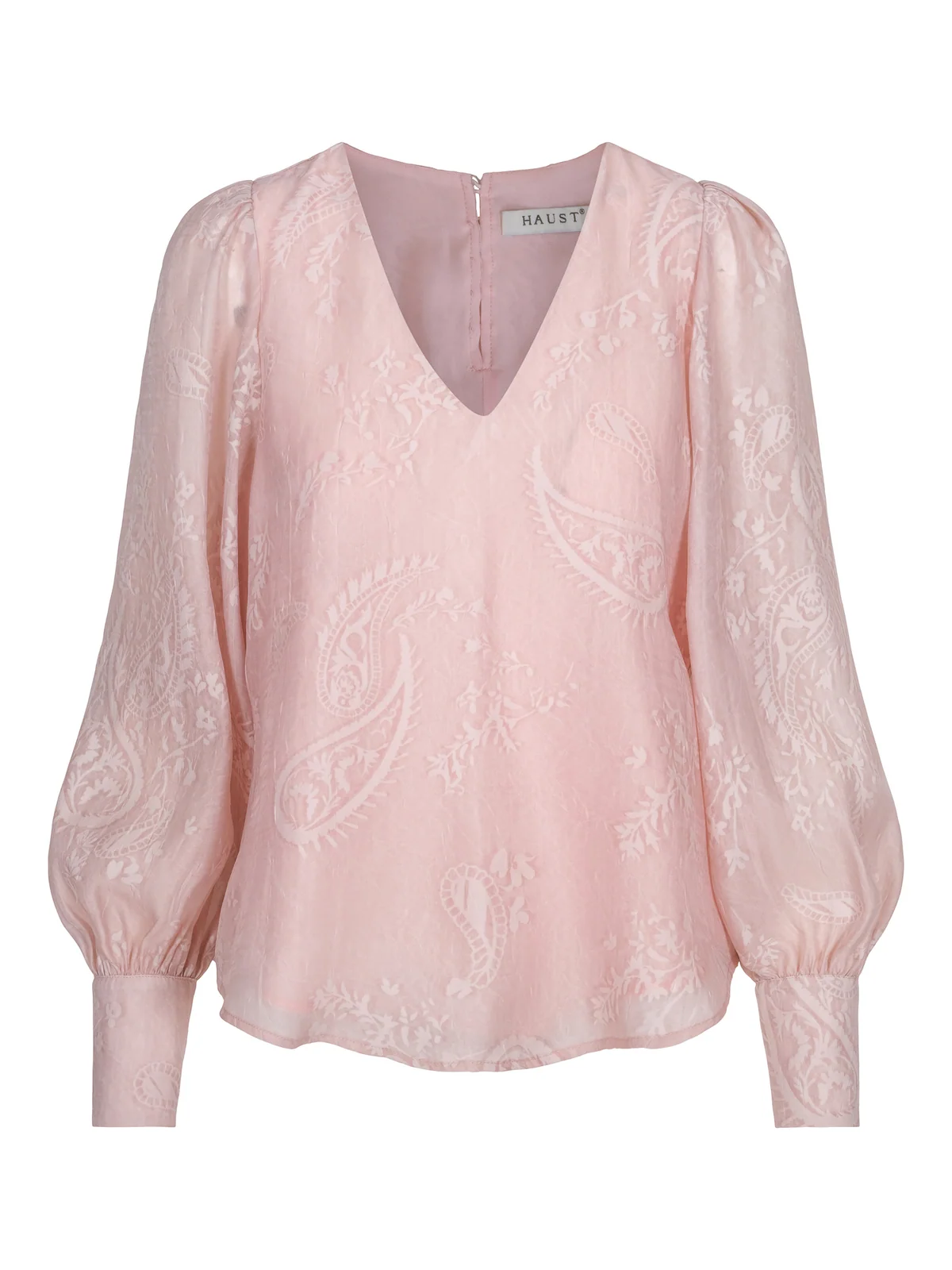 BUTTON FAB BLOUSE DUSTY ROSE