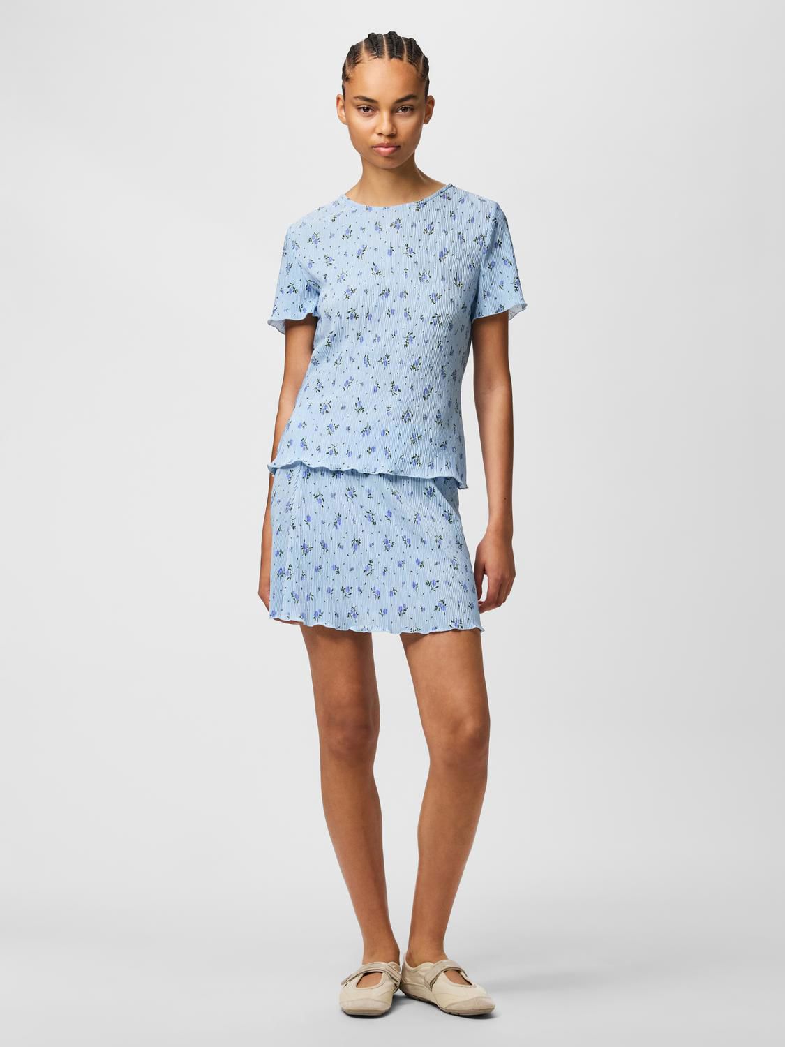 Pcflora Ss O-Neck Top Jrs Noos Bc