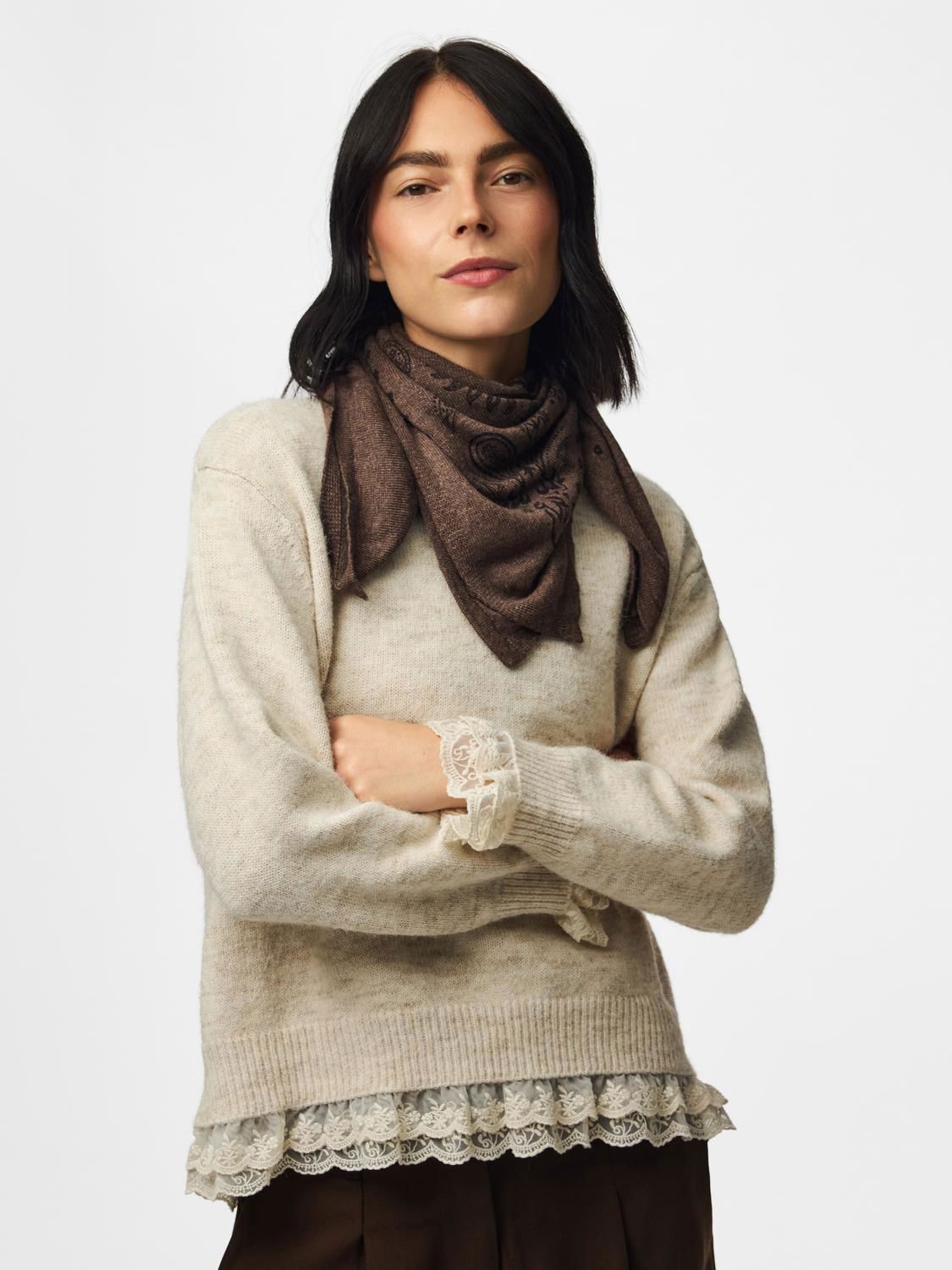 Pcnovis Small Square Scarf Noos