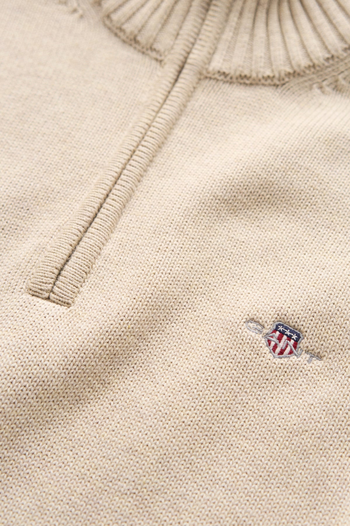Cotton Knit Half-Zip Sweater