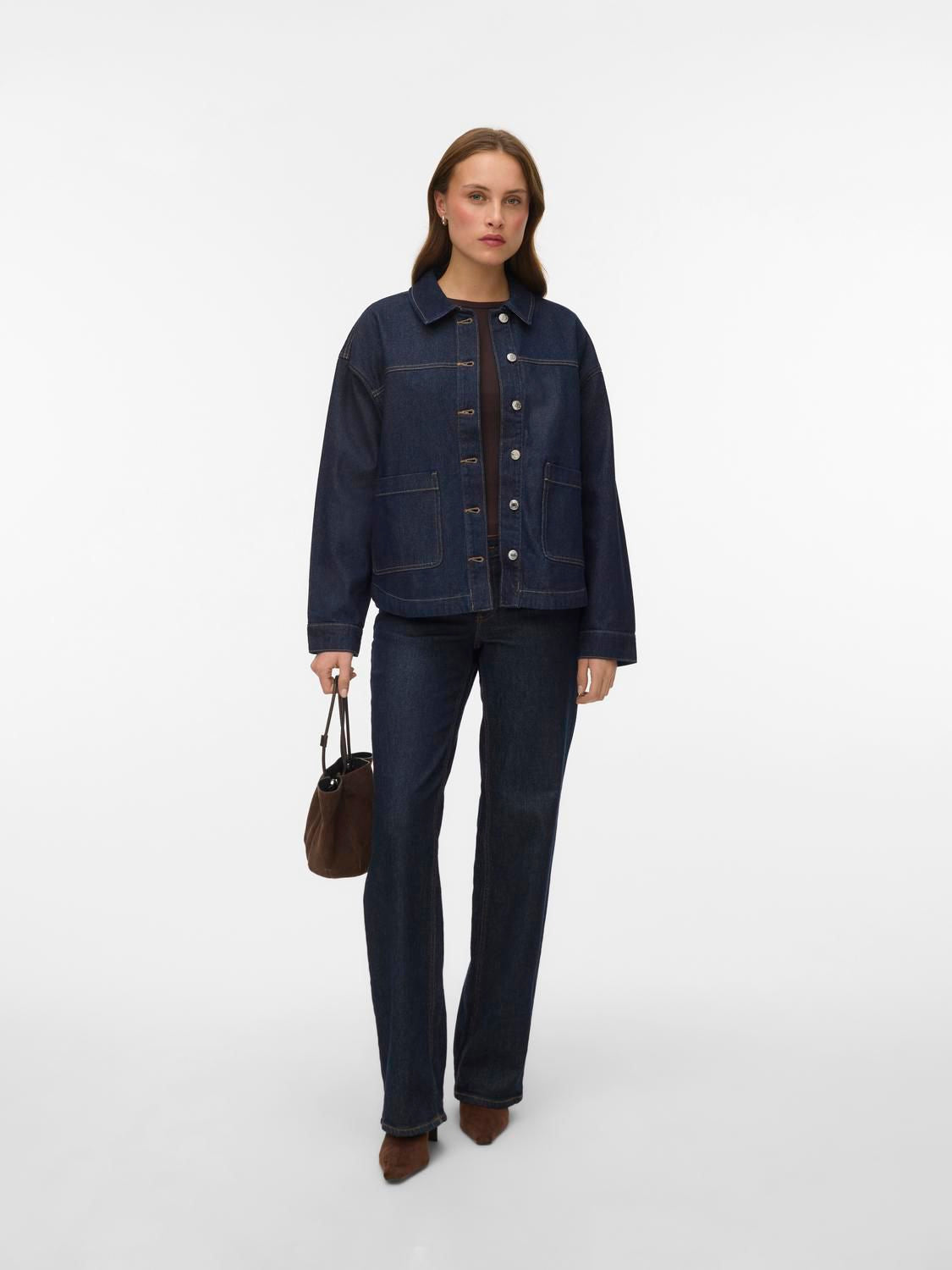 Vmjamie Ls Denim Shacket Mix Ga Noos