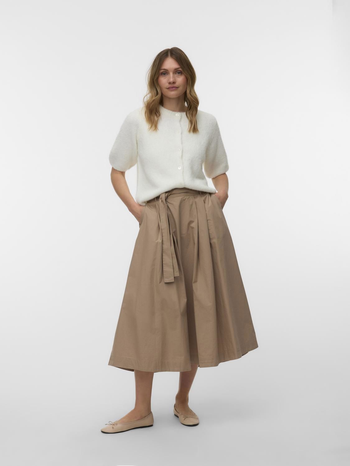 Vmkara 2/4 O-Neck Button Cardigan Exp