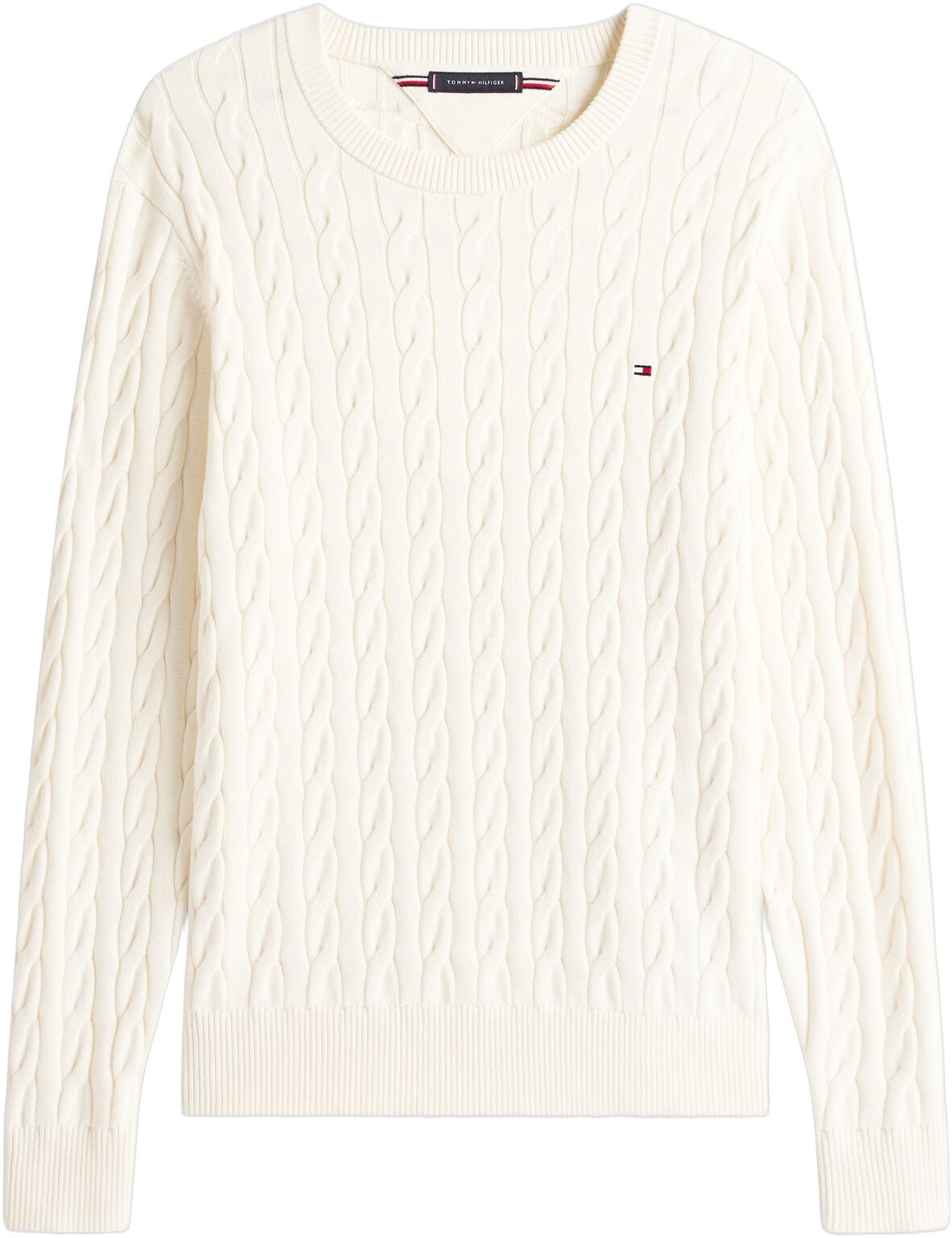 CLASSIC COTTON CABLE CREW NECK Ivory Petal