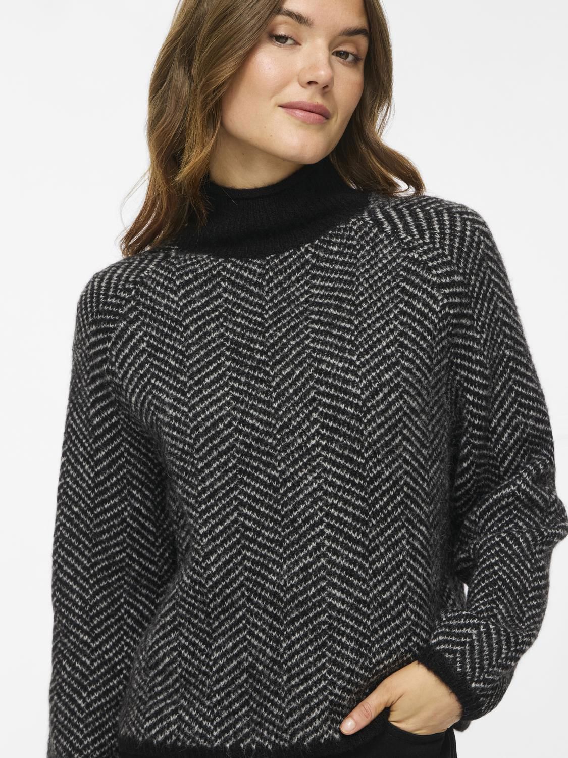 Vilory High Neck L/s Knit Top - Noos