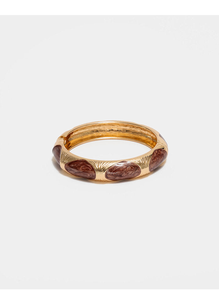 Addie Bracelet Brick Red w Gold