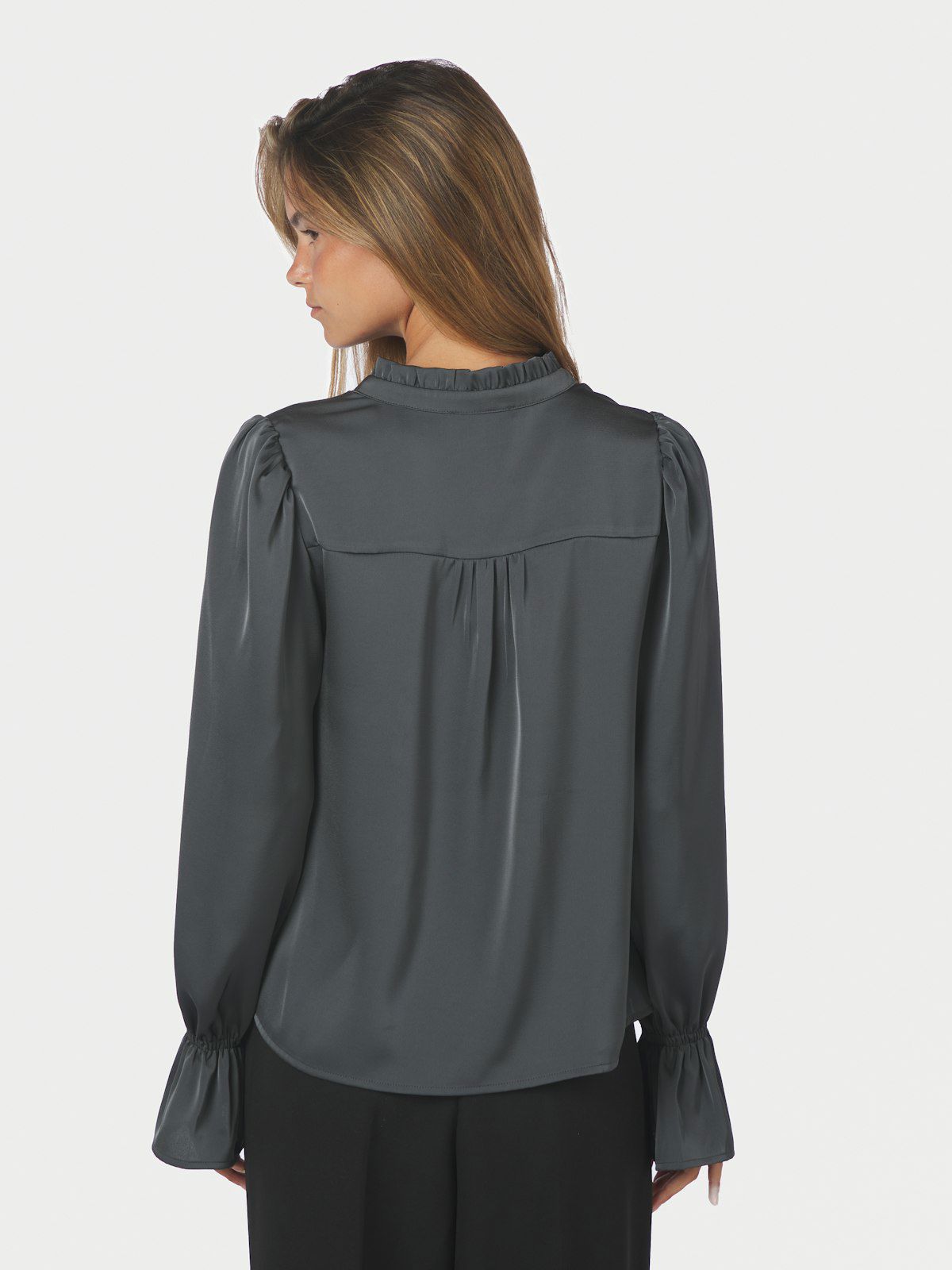 Amara Drapy Satin Blouse