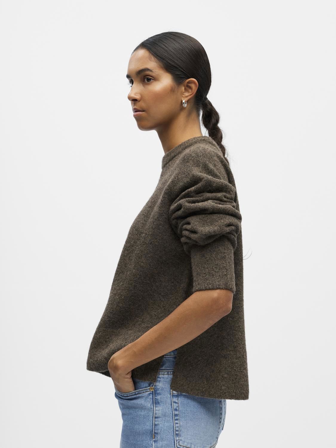 Objjuno L/s Lo O-Neck Knit Noos