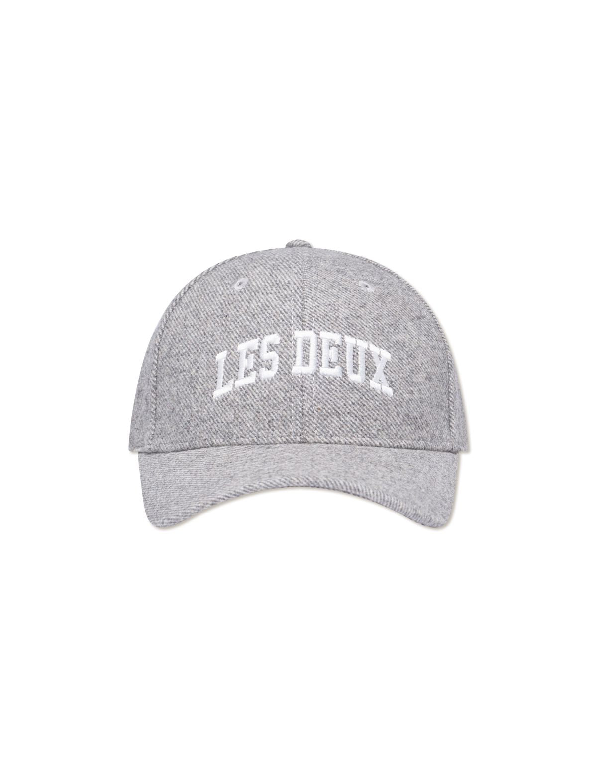 LES DEUX WOOL BASEBALL CAP GREY MELANGE