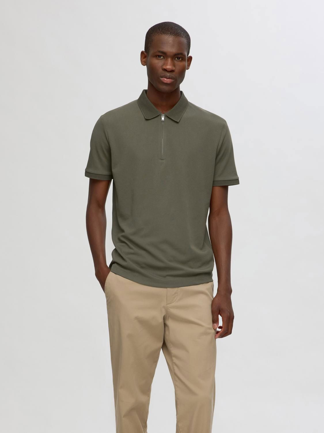 Slmfave Zip Ss Polo Noos
