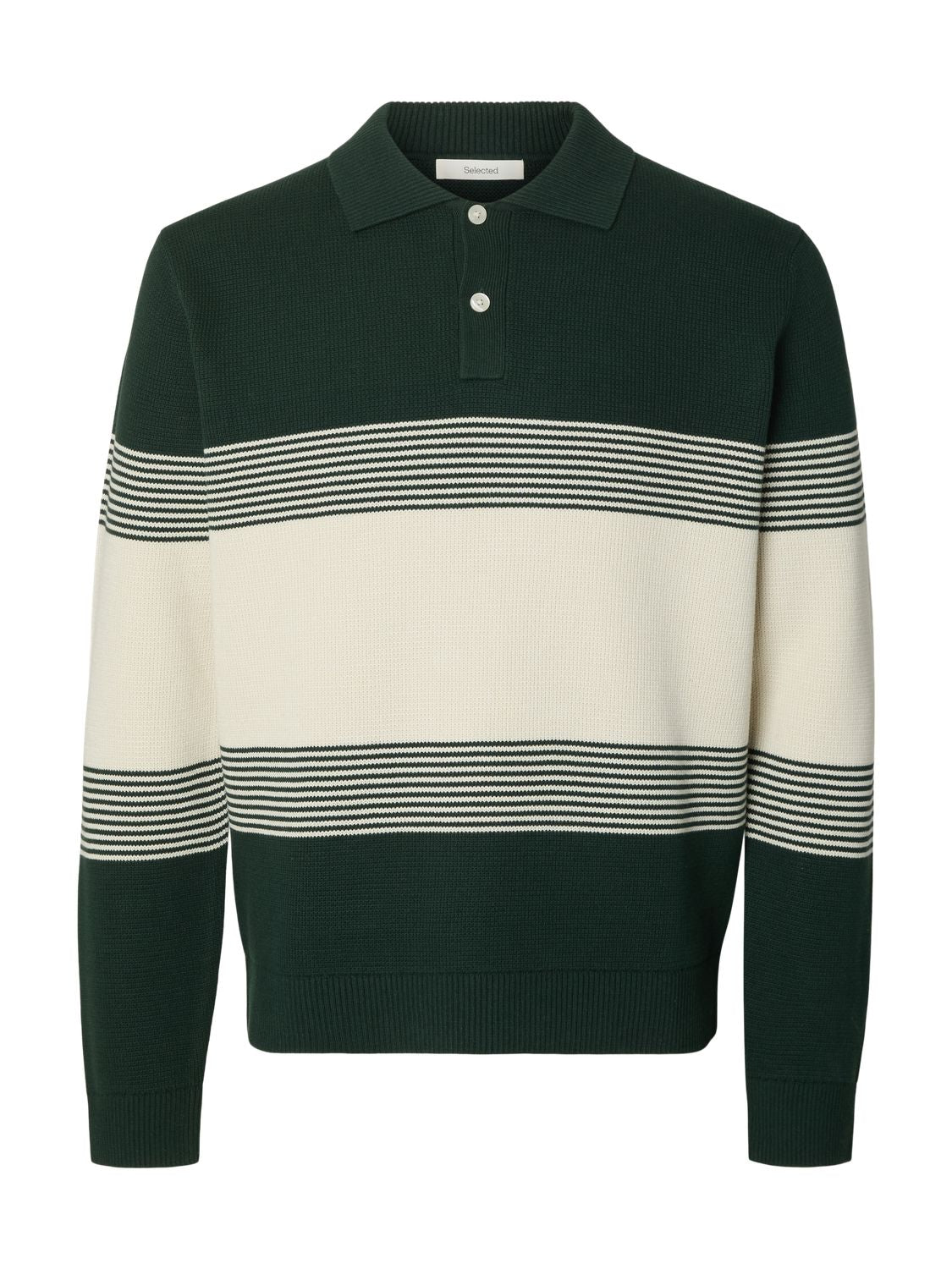 Slmdane Ls Knit Stripe Polo