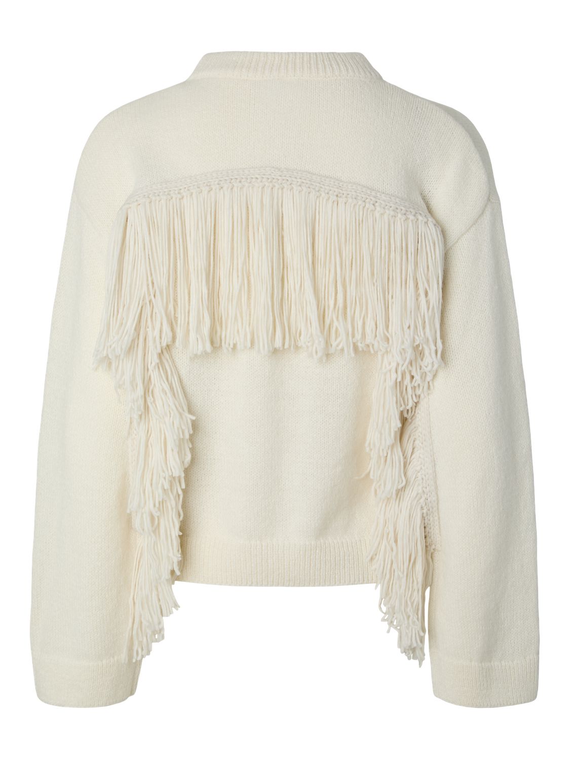 Pciva Ls O-Neck Fringes Knit Bc D2d