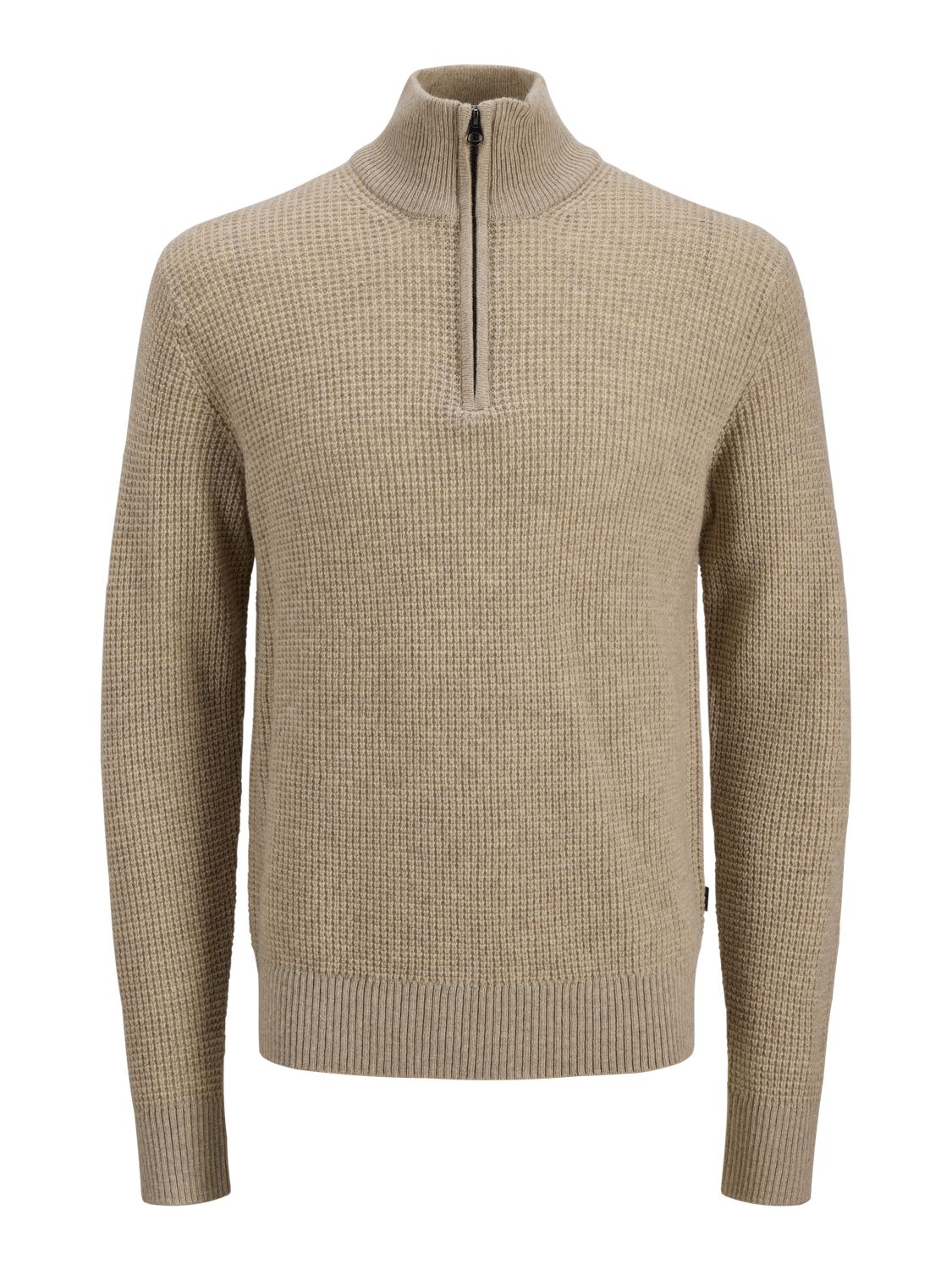 Jaulambswool Knit Waffle Half Zip
