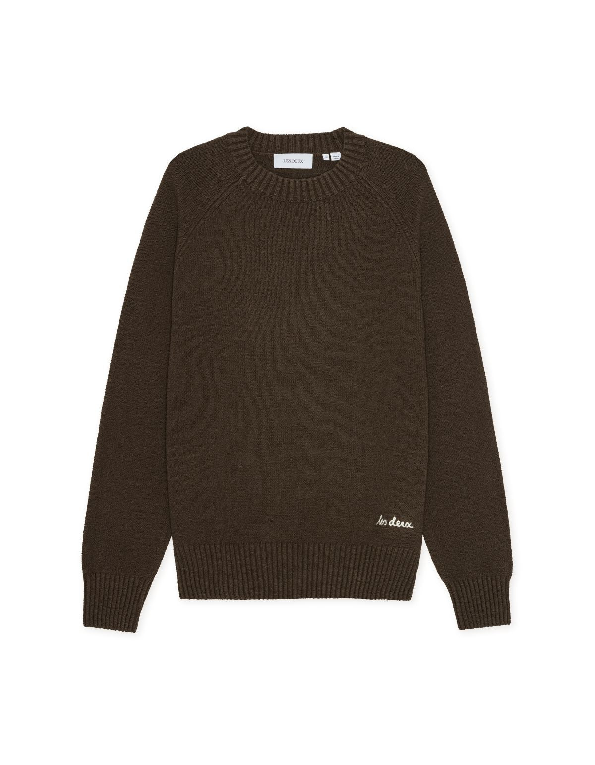 BRAD ROUNDNECK KNIT OYSTER GRAY WHITE