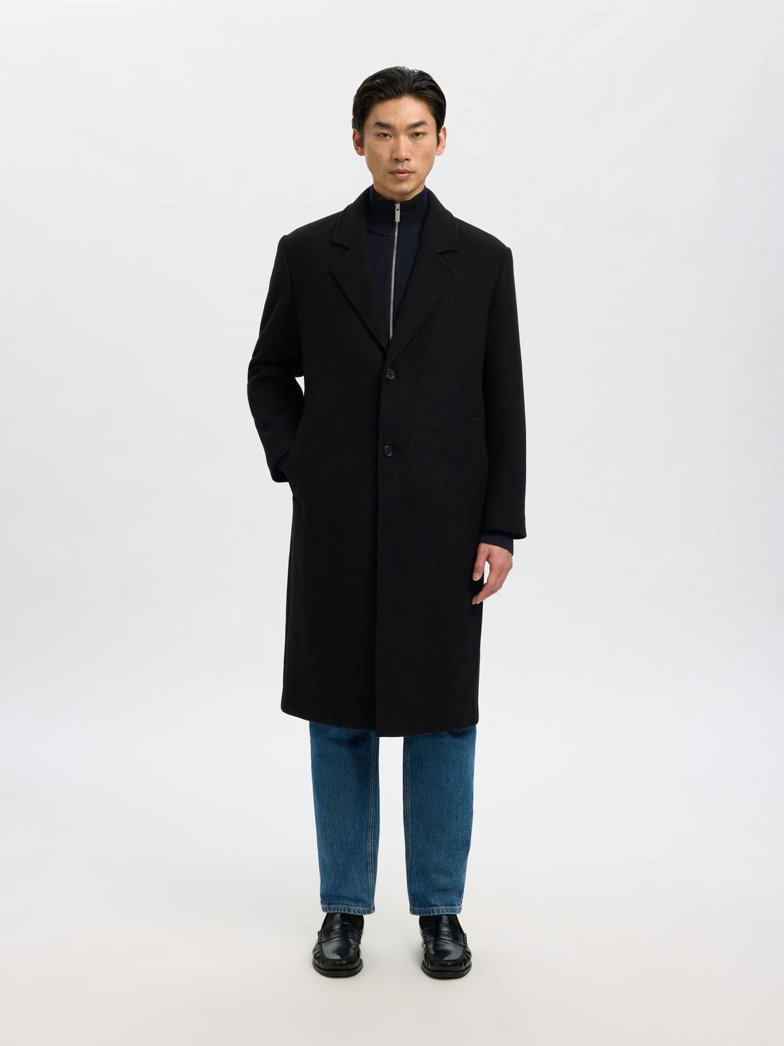 Slmdane Ls Knit Reg Struc Full Zip Noos
