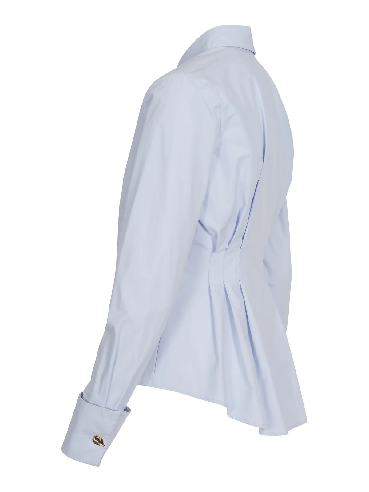 COTTON PLEAT BLOUSE LIGHT BLUE