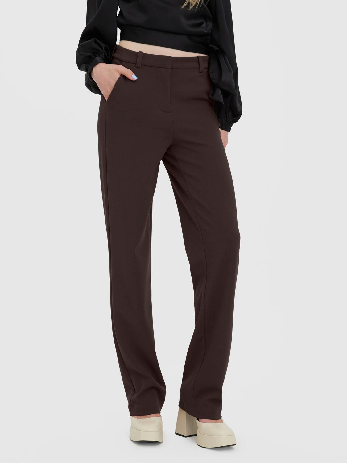 VMZAMIRA MW SLIM STRAIGHT PANT NOOS CHOCOLATE TORTE