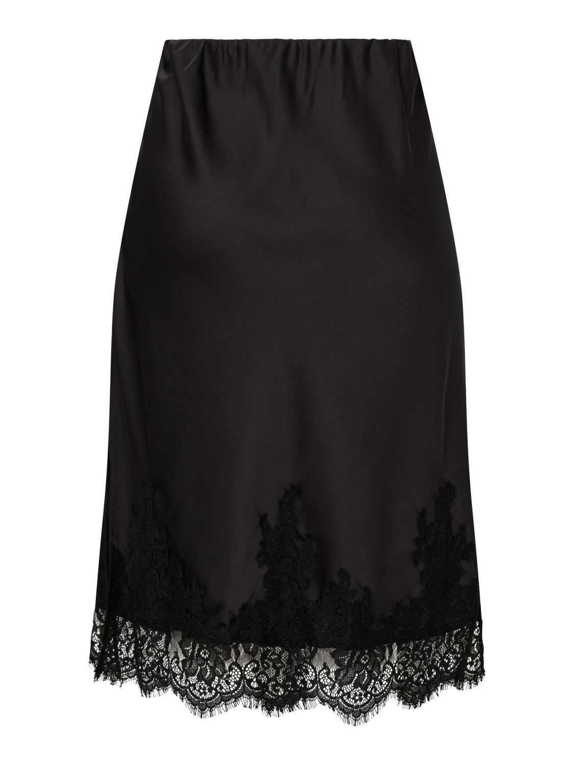 Pcjessa Hw Knee Skirt W/lace Wvn Bc