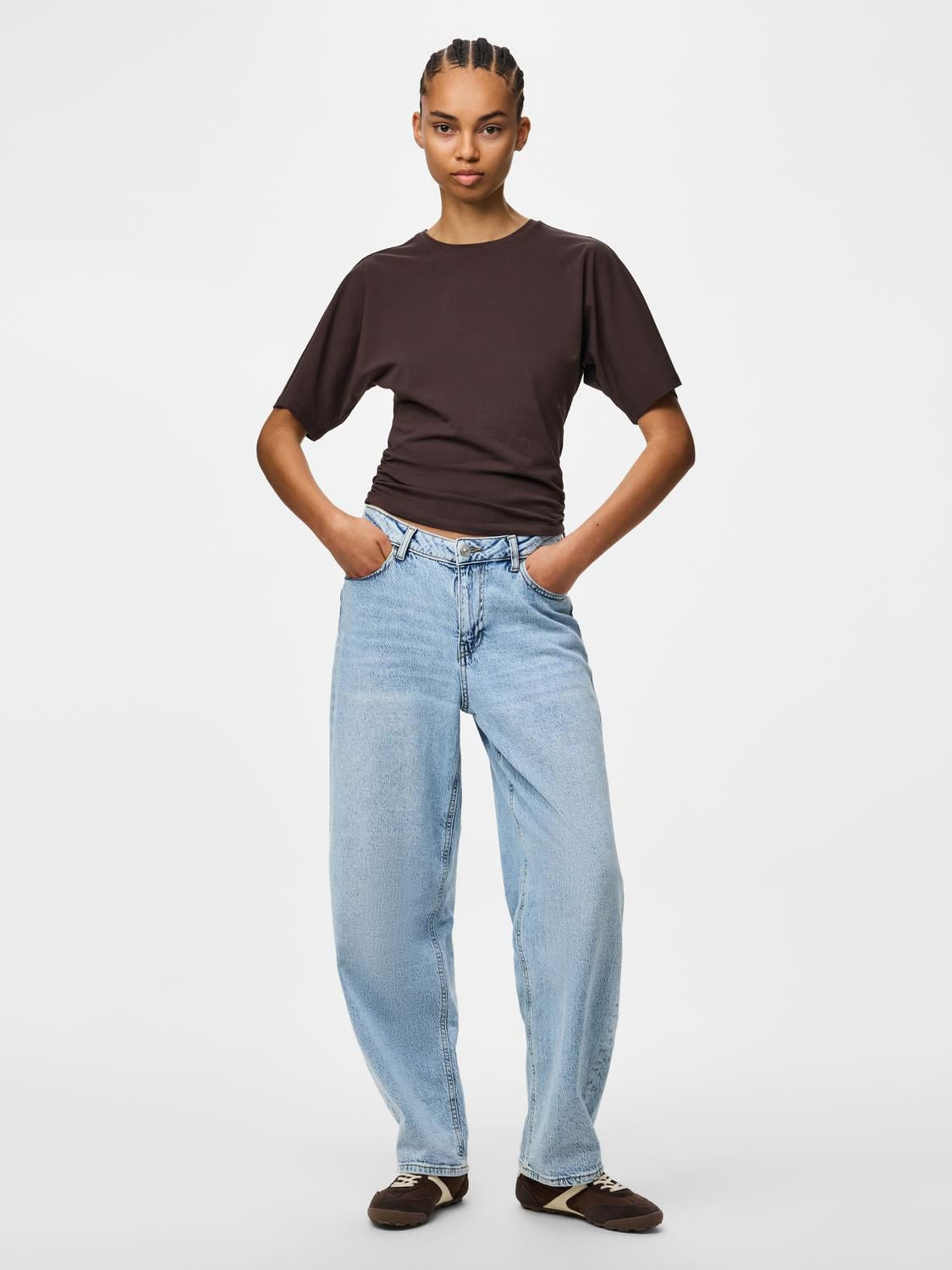Pcalli Ss O-Neck Top Jrs Dm
