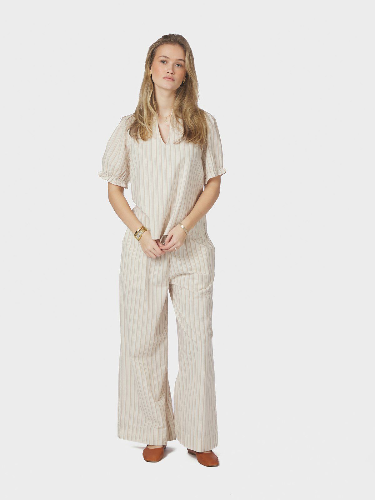 Odesa Linen Stripe Blouse