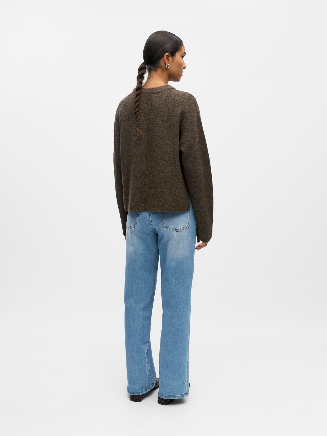Objjuno L/s Lo O-Neck Knit Noos