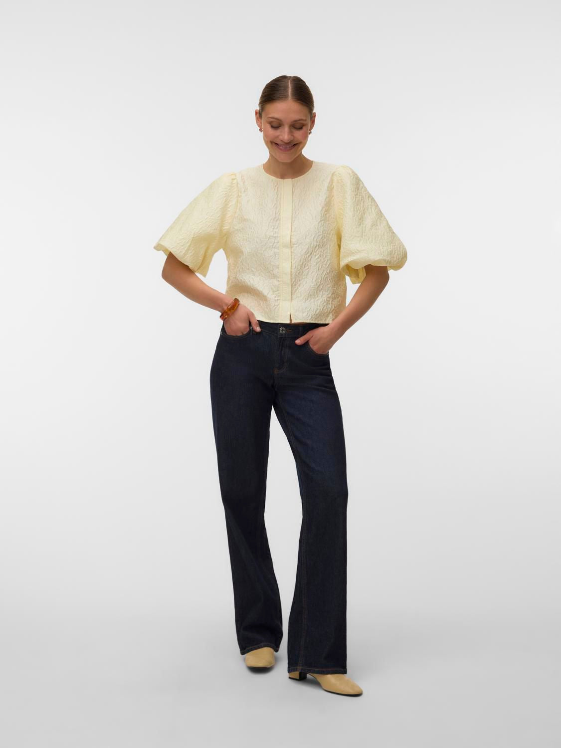 Vmlaia 2/4 O-Neck Top Wvn