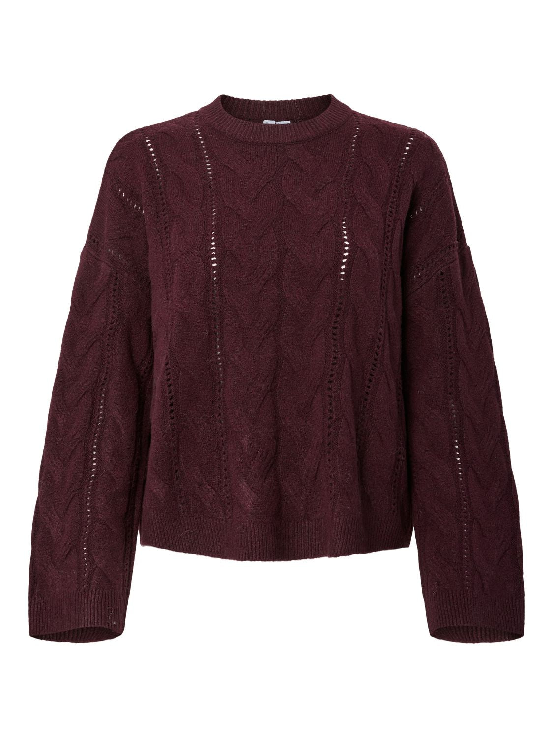Pckathy Ls O-Neck Cable Knit Noos Bc