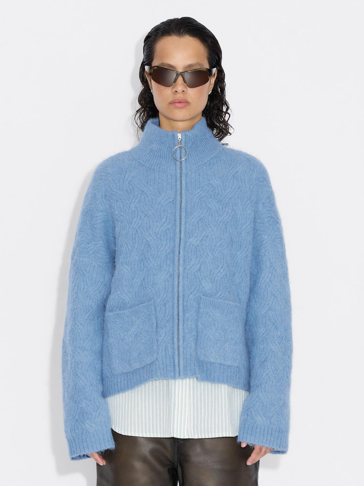 TINE POWDER CARDIGAN BLUE