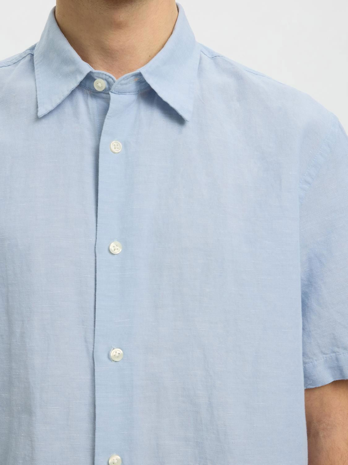 Slmregclaus Clay Linenblend Ss Sht Noos