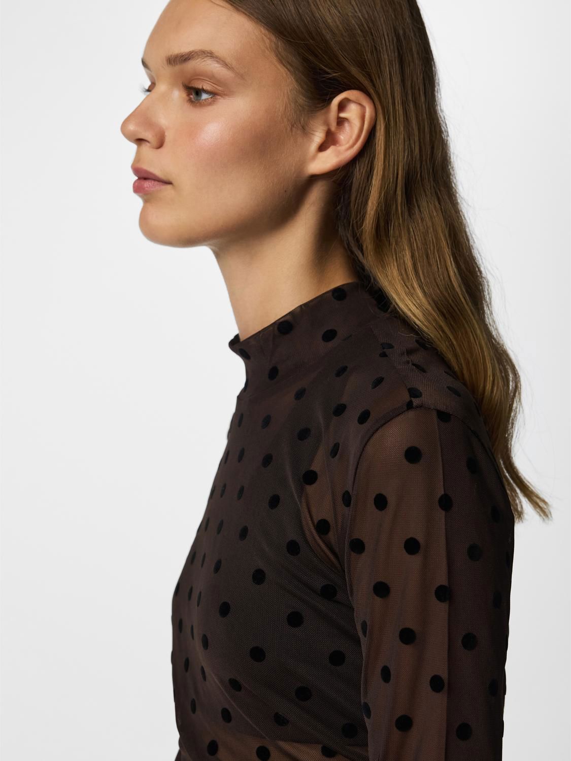 Pcjeshi Ls High Neck Top Jrs Bc