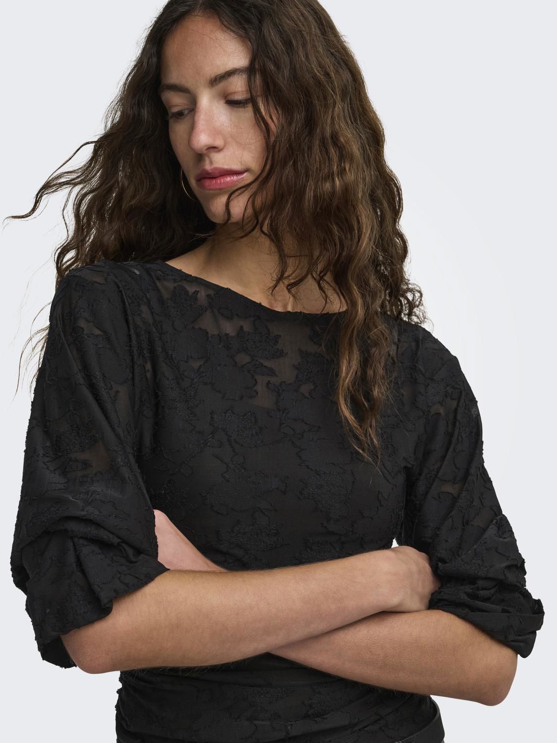 Onlnadia L/s Ruching Top Jrs