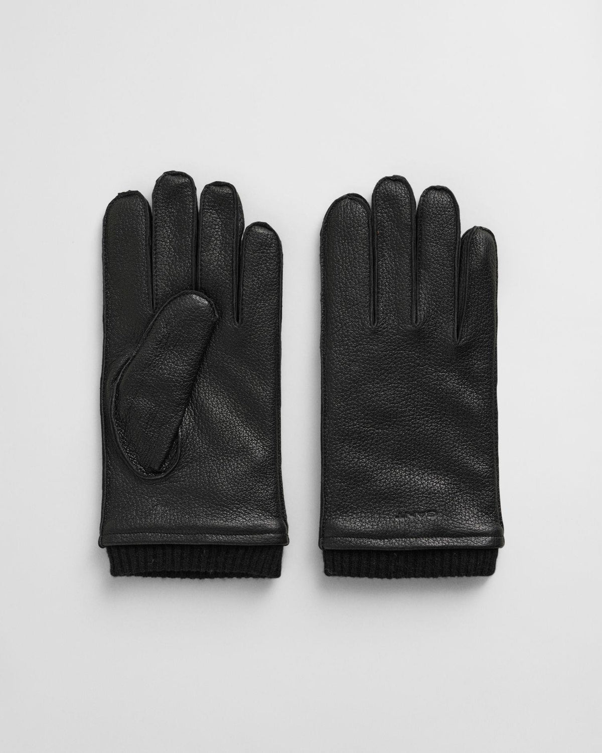 CASHMERE LINED LEATHER GLOVES BLACK