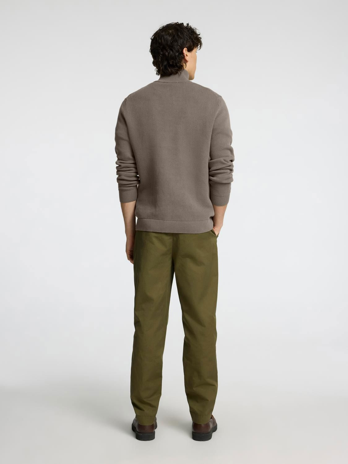 Slmdane Ls Knit Structure Half Zip Noos