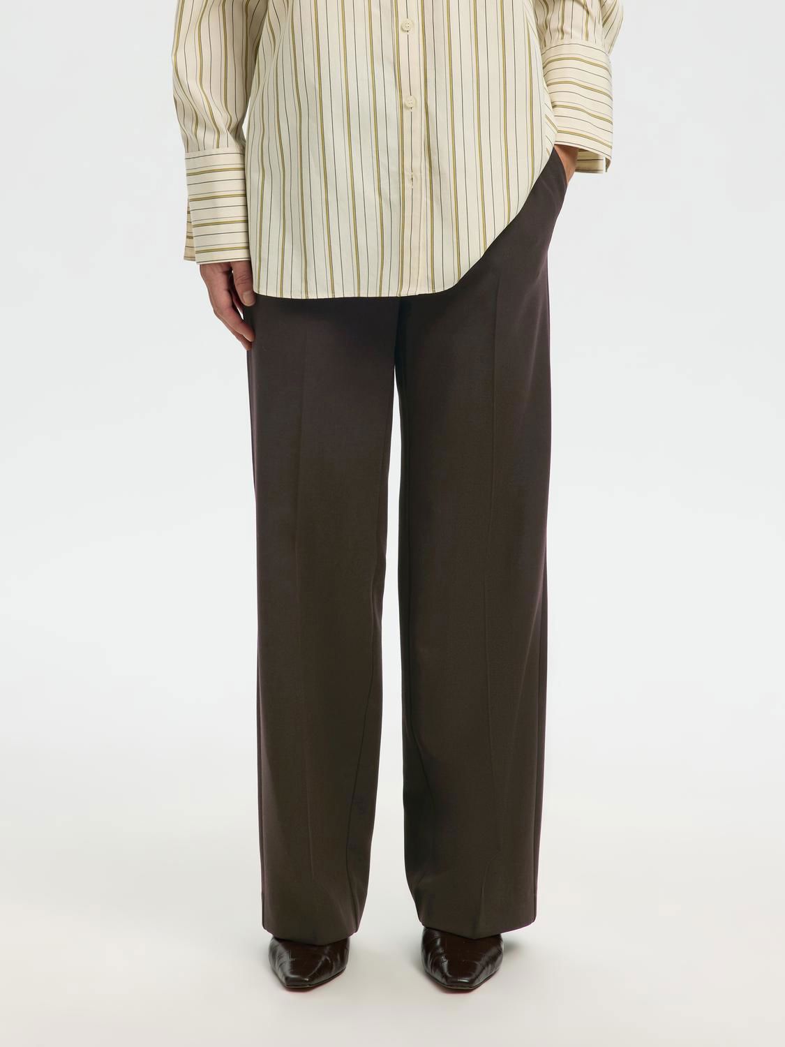 SLFRITA MW WIDE PANT MEL NOOS DELICIOSO/MELANGE