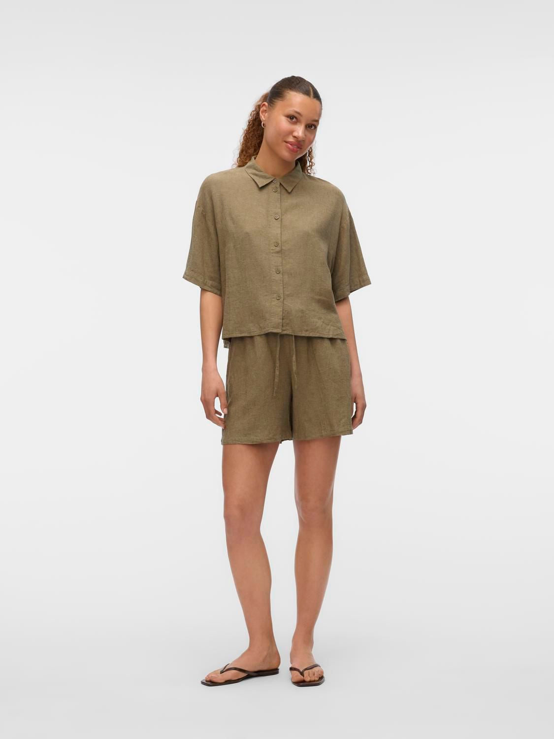 Vmlinn 2/4 Short Shirt Wvn Noos