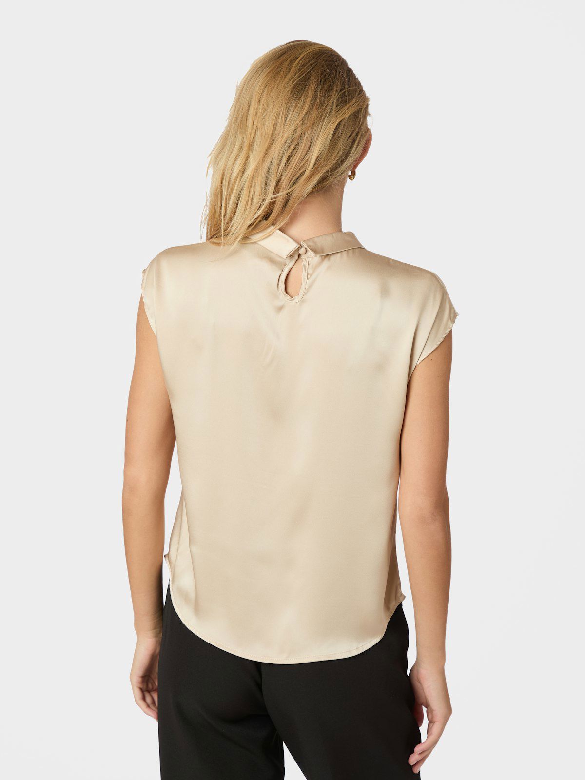 Fleur Drapy Satin Blouse