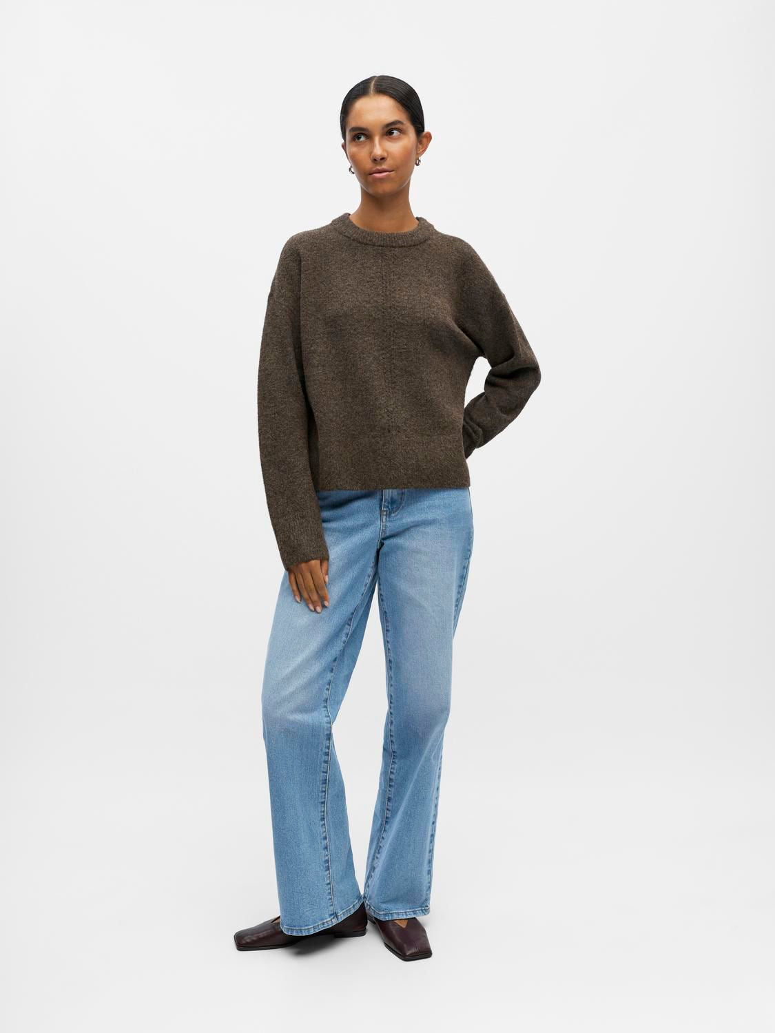 Objjuno L/s Lo O-Neck Knit Noos