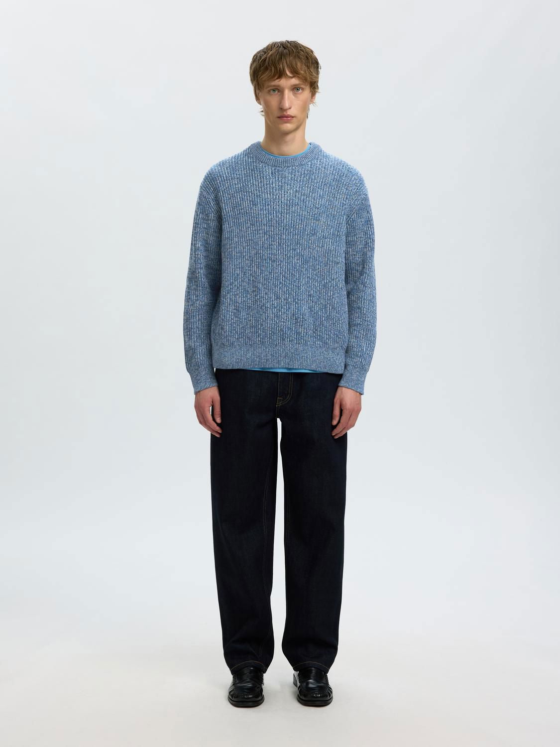 Slmtilum Ls Knit Rlx Crew Neck Noos