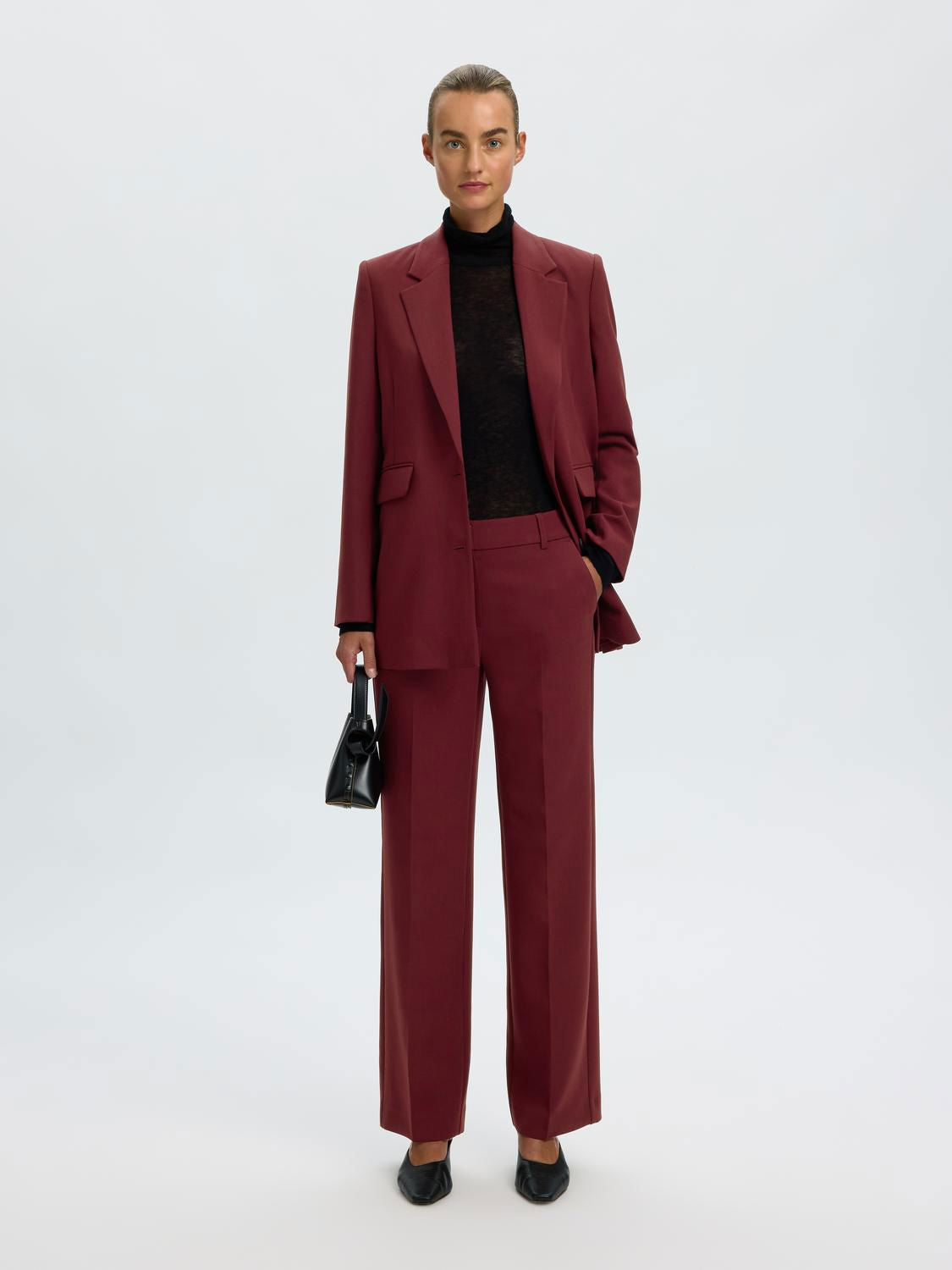 Slwrita Mw Wide Pant Mel Noos tawny port