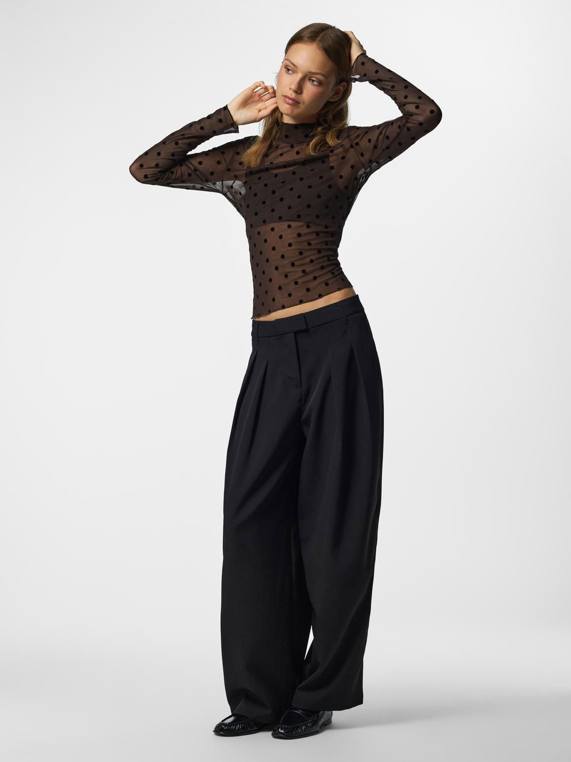 Pcjeshi Ls High Neck Top Jrs Bc