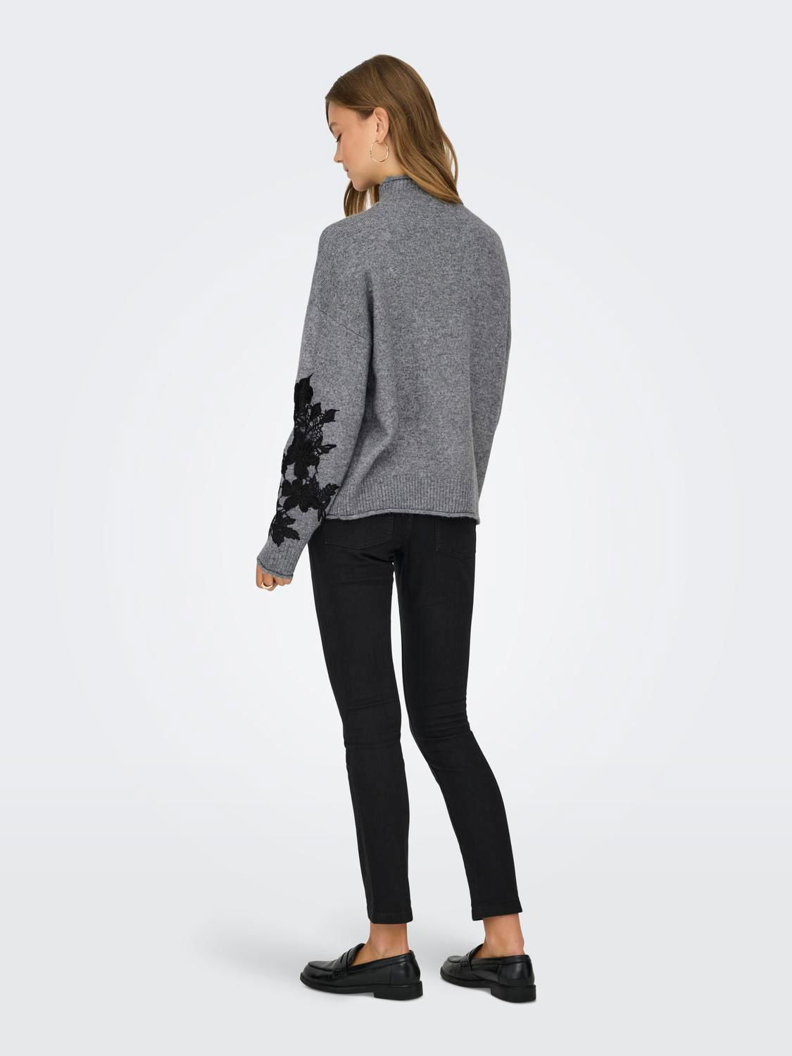 Onllisa Ls Highneck Detail Knt