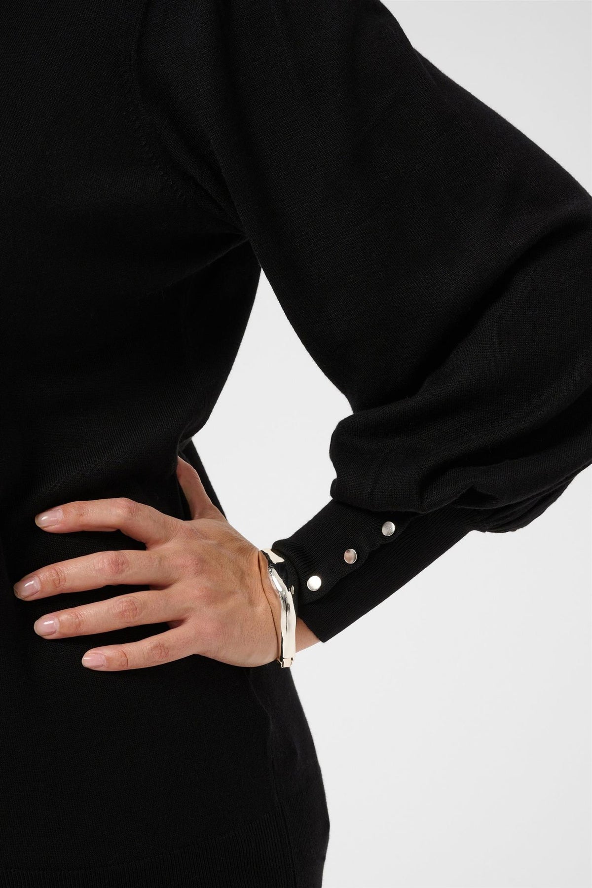 Kclizzy Round Neck Pullover Buttons