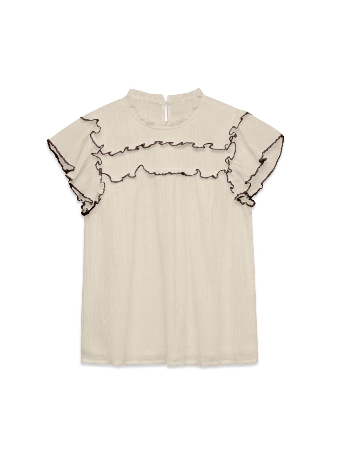 Vmflair Sl Frill Detail Top Wvn